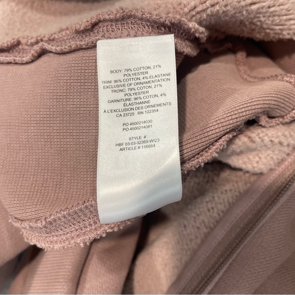 NWT Aritzia TNA Bubble Fleece Boyfriend Zip Hoodie Mauve Sz Medium - Picture 8 of 9